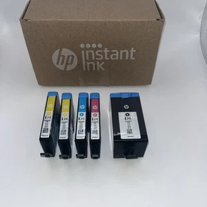 Genuine HP 910 Ink Cartridge-B/C/M/Yx2 for HP8022 8025 Printer-OEM-5 Pk - Picture 1 of 5