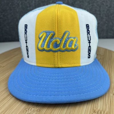 Vintage 1990's UCLA Bruins Trucker Hat Cap Snapback AJD Lucky Stripes Mesh Large - Image 1 of 4
