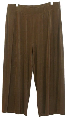 Pantalón Capri Citiknits Travelers 1X Marrón Cintura Ancha Elástica Elástica Elástica En Muy Buen Estado Foto 1 de 4