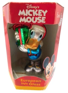 Vintage Santa's Best Disney European Style Glass Donald Duck Christmas Ornament - Picture 1 of 6