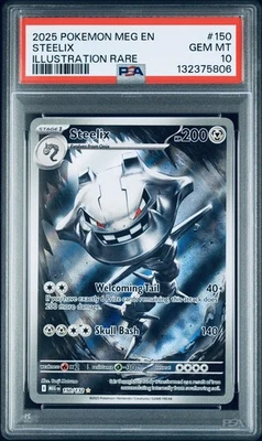 2025 POKEMON MEG EN-MEGA EVOLUTION ILLUSTRATION RARE #150 STEELIX PSA 10 - Image 1 of 2