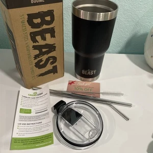 Beast 30 Oz Tumbler Stainless Steel Vacuum Insulated Coffee Ice Cup Double Wall - Picture 1 of 7