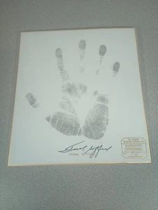 Frank Gifford Autographed Handprint Signature /1000 (11x10in) - Picture 1 of 3