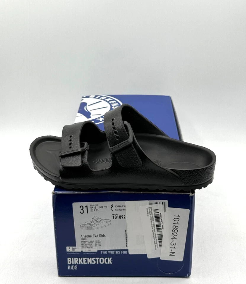 Birkenstock Niños Arizona EVA Ajuste Estrecho NEGRO - 1018924 - US K13 EU 31 Foto 1 de 4