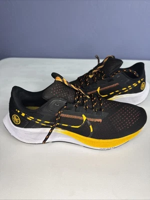 Nike Air Zoom Pegasus 38 BRS DM7602 001 Men 10 Black Yellow White Running Shoe - Image 1 of 4
