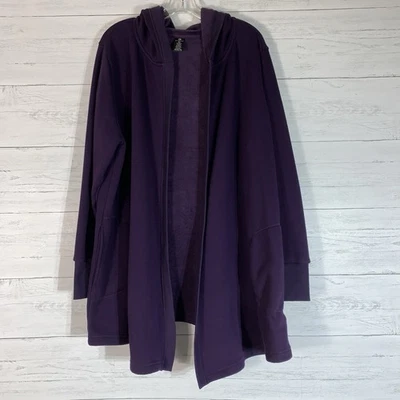 Active Life Sudadera Abierta Cárdigan Chaqueta Capucha Plumero Pulgar Púrpura XXL Foto 1 de 4