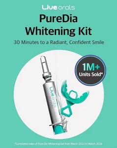 Live Orals PureDia Home Teeth Whitening Kit - Gel & Mouthpiece Set - Picture 1 of 14