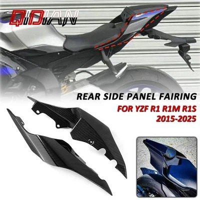 Carenados de panel lateral de asiento de motocicleta de fibra de carbono para Yamaha R1 R1M R1S 2015-2025 Foto 1 de 4