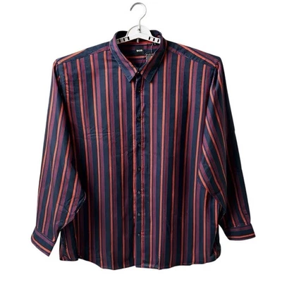 HUGO BOSS Men's 3XL Striped Long Sleeve Button-Up Shirt Multicolor NEW - CJ - Image 1 of 4
