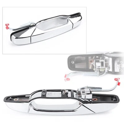Door Handle Exterior Chrome Rear Right for GMC Cadillac Escalade Base 07-13 RH - Image 1 of 4