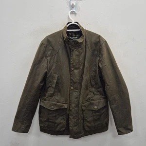 Abrigo Chaqueta de Campo Barbour Cera de Sotavento Impermeable Verde Motociclista Talla Grande Para Hombre - Imagen 1 de 11