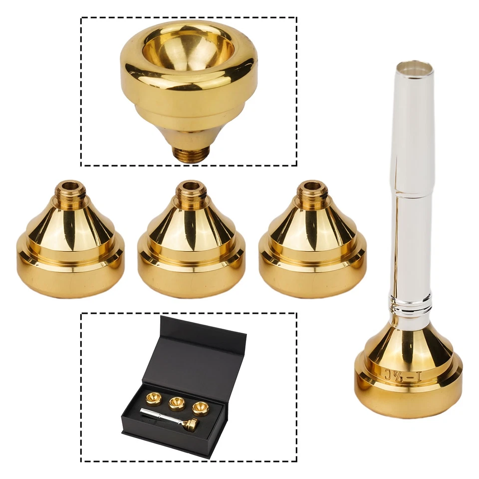Set boccagli tromba ottone rame per tromba oro/argento boccaglio - Immagine 1 di 4