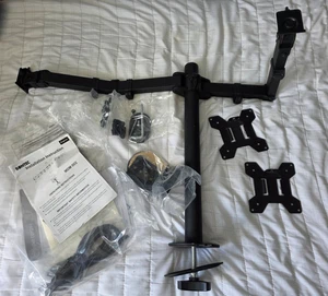 Bontec MDM-002 Black Desktop Mount 2 LED/LCD Monitor Arms - 13-27 Inch Monitors - Picture 1 of 5