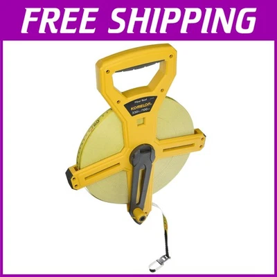 Heavy Duty 330ft Fiberglass Measuring Tape with Comfort Grip - Hi-Viz Yellow - Image 1 of 4