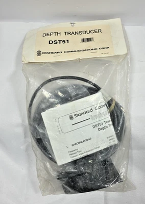 Standard Horizon DST51 Transom Transducer 200khz w/Phono Plug f/ DS35 DS50 DS150 - Image 1 of 4