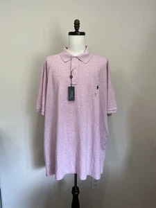 Polo Ralph Lauren Mesh Polo Short Sleeve Shirt Pink Big & Tall Men’s 4XB - Foto 1 di 6