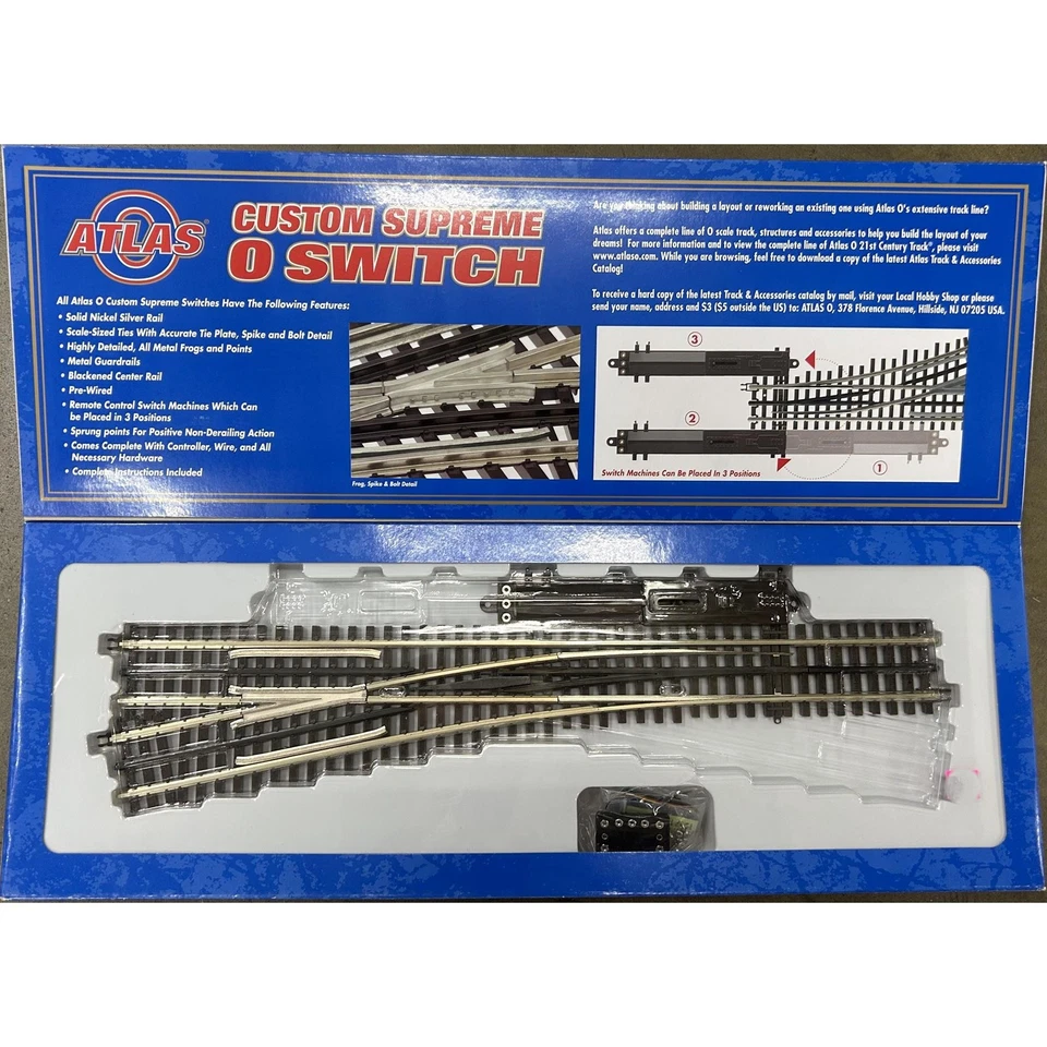 Atlas O Gauge 3 rail 6024 #5 Remote Control Left Hand Turnout - Image 1 of 1