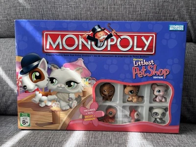Monopoly Littlest Pet Shop LPS Board Game 2007 6 Pets (2 Replacements) Complete - Image 1 of 4