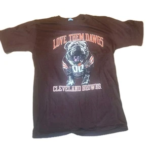 T-shirt uomo LOVE THEM DAWGS Cleveland Browns anni 70 80 piccola calcio NFL USA - Foto 1 di 8