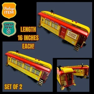 Vintage Aristo Craft G Scale United American Circus 16" Train Cars. Set of 2! - Picture 1 of 15