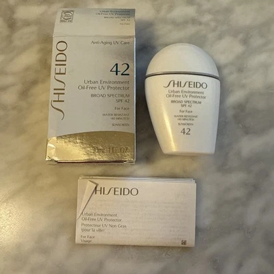 Nueva caja Shiseido Urban Environment protector UV sin aceite FPS 42 – 1 fl oz cara Foto 1 de 4