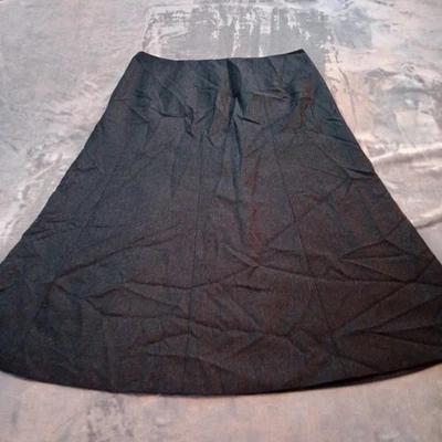 Винтажная шерстяная юбка Talbots женская размер 14 миниатюрная темно-угольная серая эластичная - Изображение 1 из 4