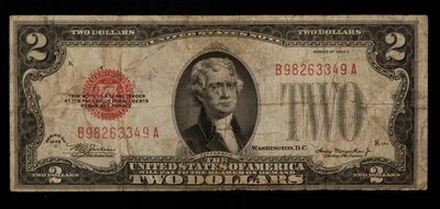 Billete de licitación legal FR 1505 $2 1928D - 28D BA sin mula - RARO - CA1752 Foto 1 de 2