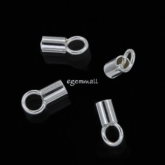 6 extremos de collar/brazalete de plata esterlina para cordón de cuero de 3 mm #97612 Foto 1 de 1