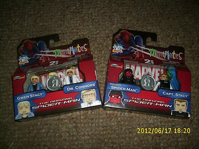 MARVEL MINIMATES MINI MATES Set 2 VIGILANTE SPIDER-MAN Capt. Gwen Stacy Connery Foto 1 de 3