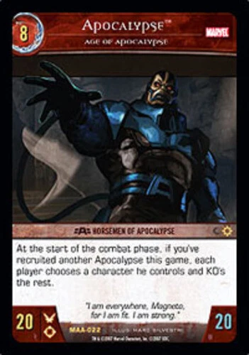VS System: Apocalypse (8 Drop) [Played] Marvel Age of Apocalypse TCG CCG Classic - Image 1 of 1