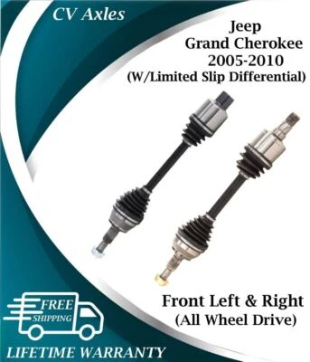 Nuevos ejes CV delanteros OE para Jeep Grand Cherokee 2005-2010 4x4 garantía de por vida Foto 1 de 4