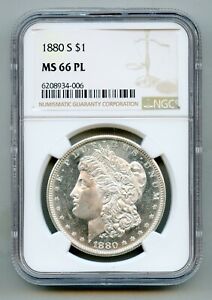 1880 S Morgan Silver Dollar NGC MS 66 PL Proof Like