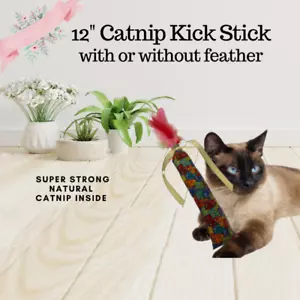 Handmade 12" Kitty Kicker Catnip Cat Toy Cat Kicker Toy - Picture 1 of 30