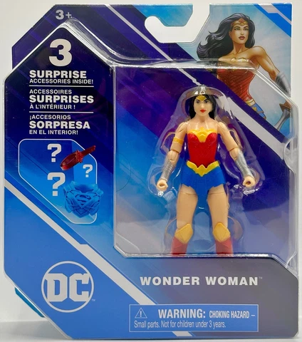 Spin Master DC WONDER WOMAN 4" Figure +3 Surprise Accesories New & Sealed Box Cover