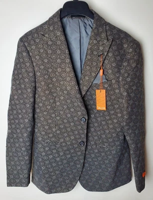 Tallia мужчин металлический Slim Fit Sport пальто Blazer куртка размер 40с черный серебро - Изображение 1 из 4