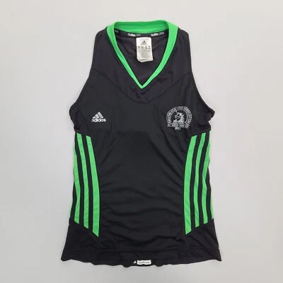 Camiseta sin mangas Adidas para mujer pequeña negra verde correr entrenamiento climacool Foto 1 de 4