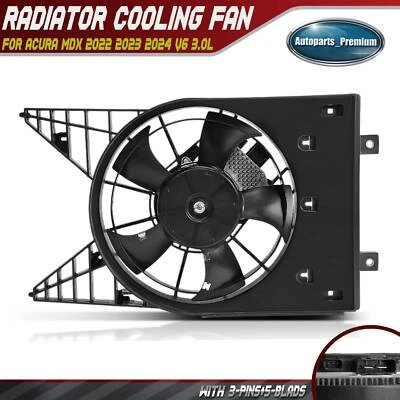Conjunto de ventilador de radiador con motor sin escobillas para Acura MDX 2022 2023 2024 V6 3,0 L Foto 1 de 4