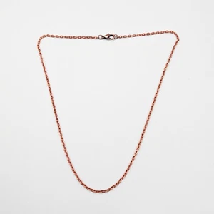 Antique Copper Iron Flat Oval Assembled Chain Necklace 2x3mm Choose Length - Picture 1 of 2