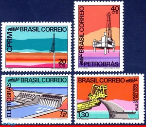 1218-21 BRASIL 1972 RECURSOS MINERALES, HIERRO, PRESA HIDROELÉCTRICA, MI# 1312-15, MNH - Imagen 1 de 3