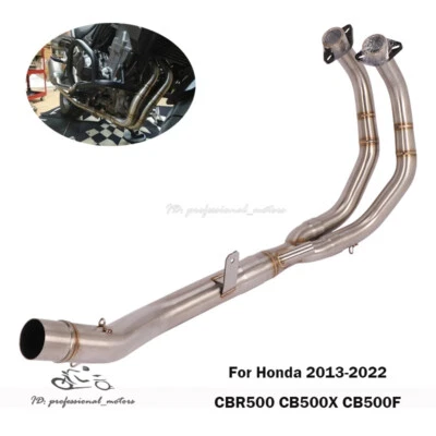 Tubo de enlace delantero de escape modificado 51 mm para Honda CBR500R 2013-2022 CB500X CB500F Foto 1 de 4
