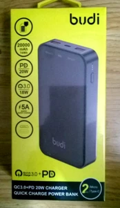 Banco de alimentación de carga rápida Budi 20000 mAh PD 20W+QC3.0 - Imagen 1 de 1