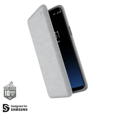 Speck Presidio Folio Case with KickStand for Samsung Galaxy S9+, Gray open box - Image 1 of 4