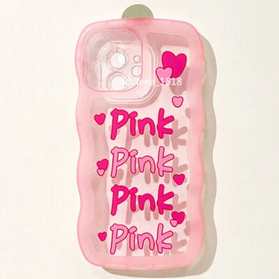 Cute Pink Case For iPhone 14 13 12 11 Pro Max Plus Mini XR XS X SE 8 7 6 s Cover - Image 1 of 4
