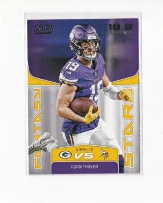 ADAM THIELEN 2019 PANINI SCORE FOOTBALL-FANTASY STARS INSERT CARD-SHIPS FREE - Image 1 of 4