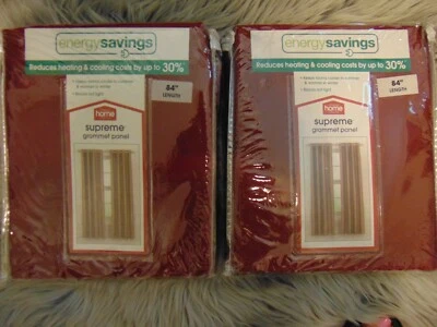 New Orleans Red Grommet Block Out Panel 84 Inches Set of 2 - Image 1 of 2