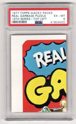 1976 / 1977 Topps Wacky Packages RARE 16th Series Puzzle * Top Left *  PSA 6 - Image 1 of 2