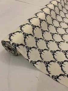 1 mtr Cabeza de Ciervo Marfil, Estampado Temático Navidad 100% Tela Algodón.45” Ancho (114cm) - Imagen 1 de 9