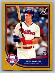 2018 Topps Big League #113 Rhys Hoskins Gold Rookie Philadelphia Phillies - Picture 1 of 2