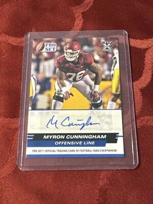 2022 Leaf Pro Set Myron Cunningham XRC Auto #PSA-MC2 Arkansas/Houston Texans - Image 1 of 2