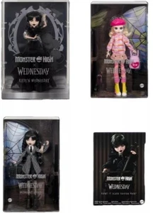 4 Lot Monster High Wednesday Addams Enid Sinclair Raven N Dolls/Fashion Pack New - Picture 1 of 12
